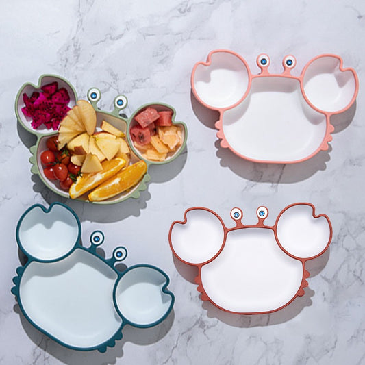 Assiette Bébé - Crabe rigolo ™  couverts offert !